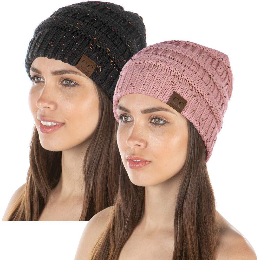 8867 Exclusives Beanie Solid Ribbed Knit Hat Warm Soft Skull Cap